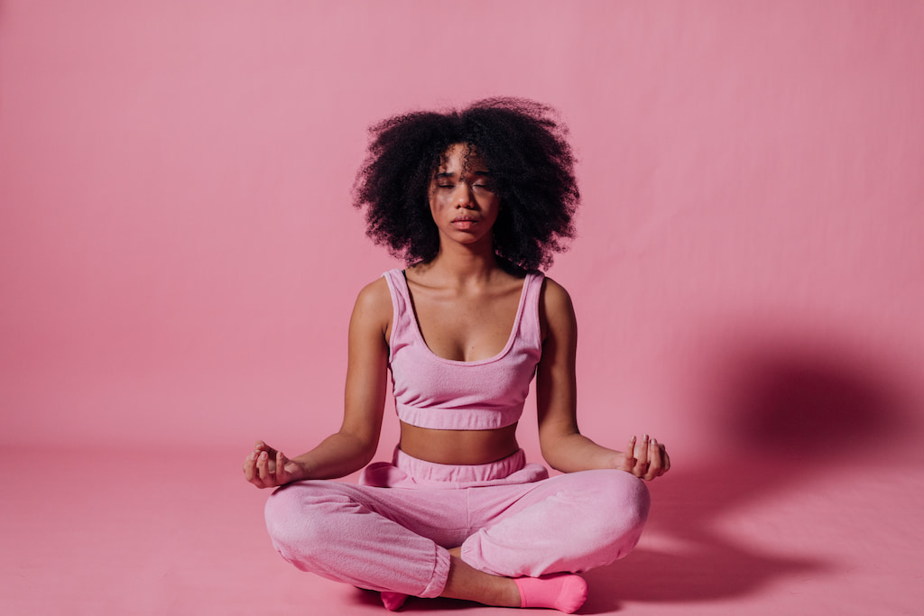 woman meditating