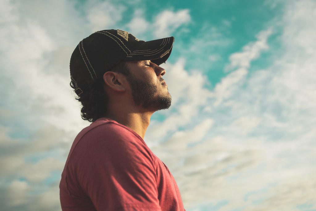 man meditating