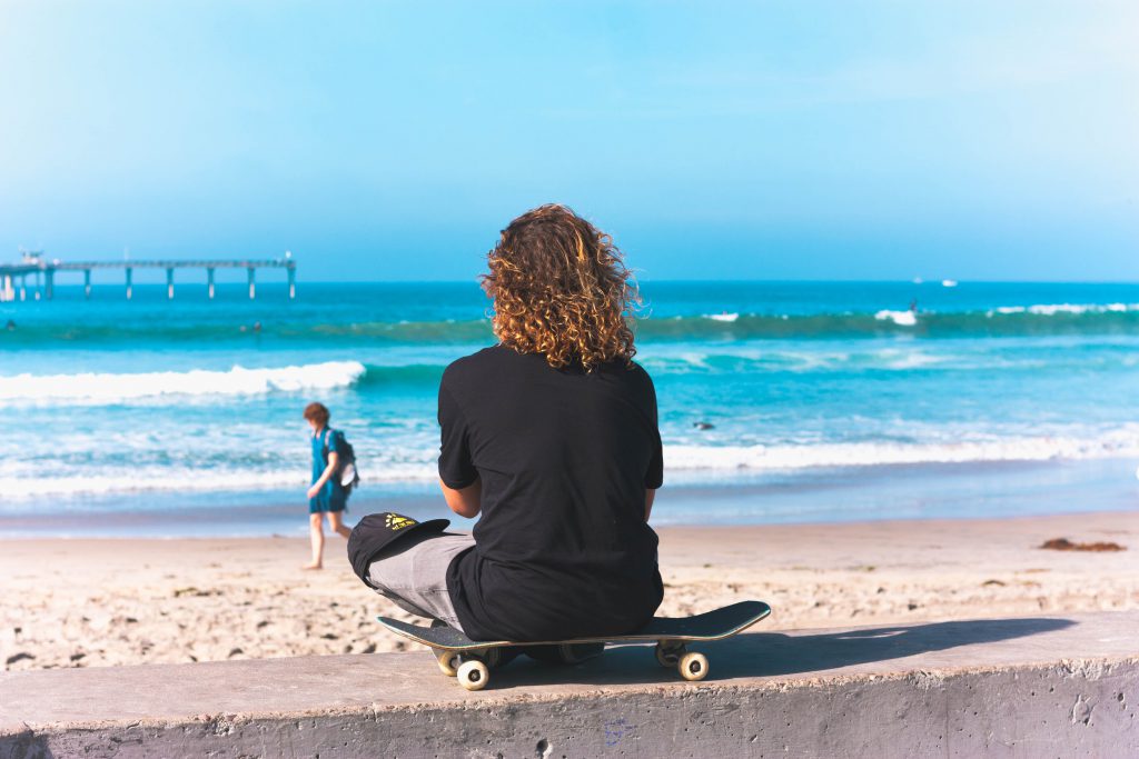 woman in seaside