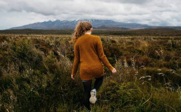 girl walking in nature