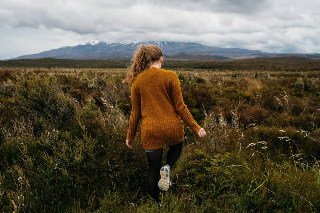 girl walking in nature