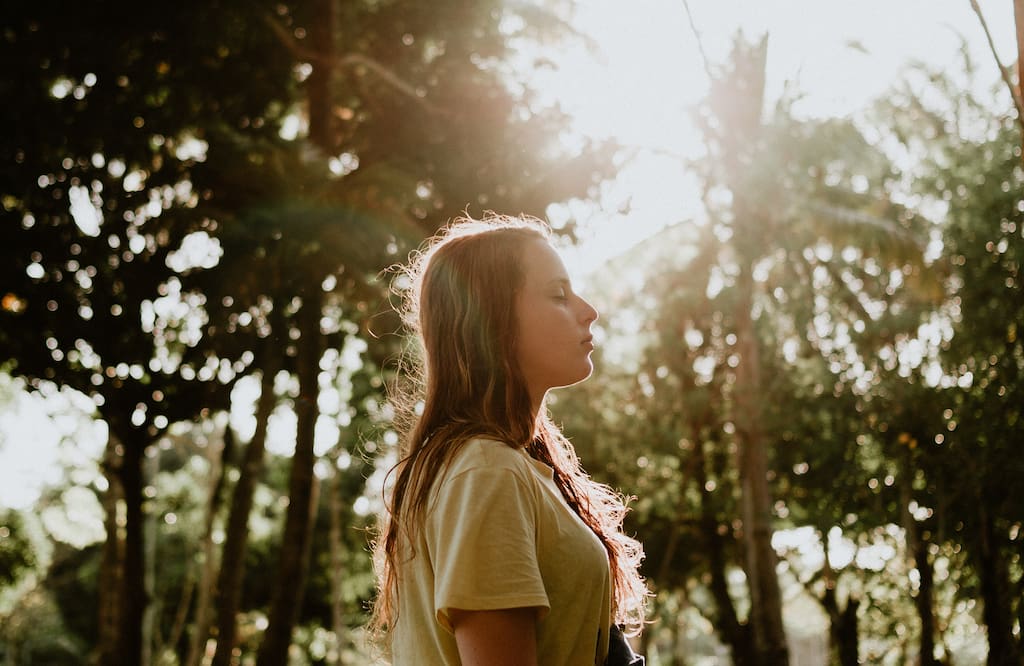 calm peaceful woman