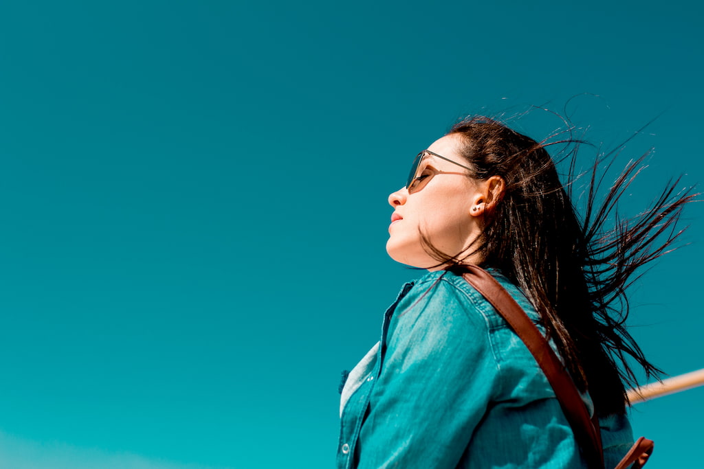 woman meditating