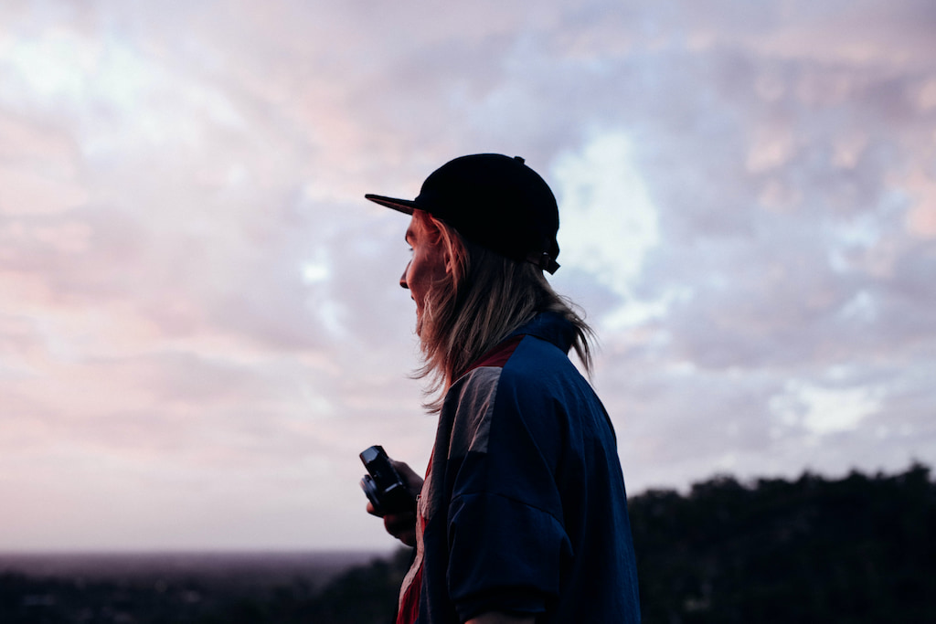 young person looking at the beautiful view