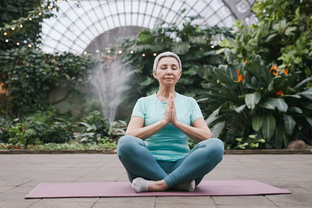 woman meditating