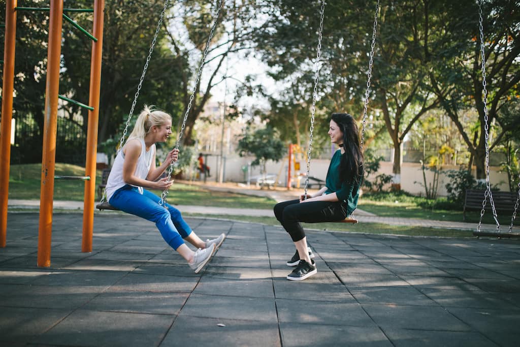 friends in a park