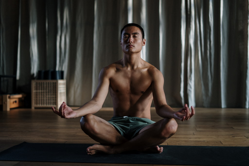 man meditating