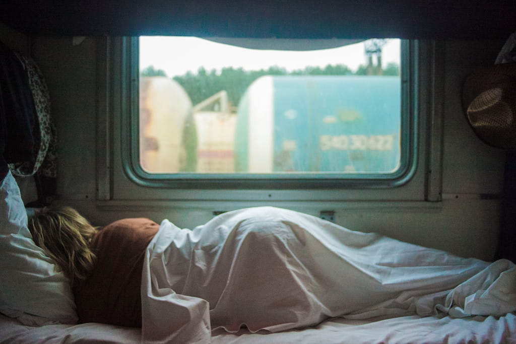 sleep on train
